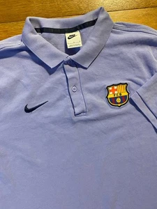 Nike FC Barcelona Poloshirt Damen L blau FCB Wappen Fanwear Fußball Anfang 2010 - Bild 1 von 8