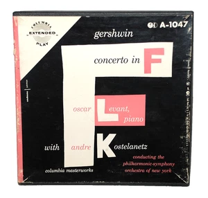GERSHWIN Concerto In F Oscar Levant Andre Kostelanetz 45 rpm Box Set A-1047 - Picture 1 of 17
