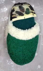 PANTOFOLE SHERPA donna BEDTIME BASICS casa piccole/medie 7 - 8,5 VERDE FORESTA - Foto 1 di 6