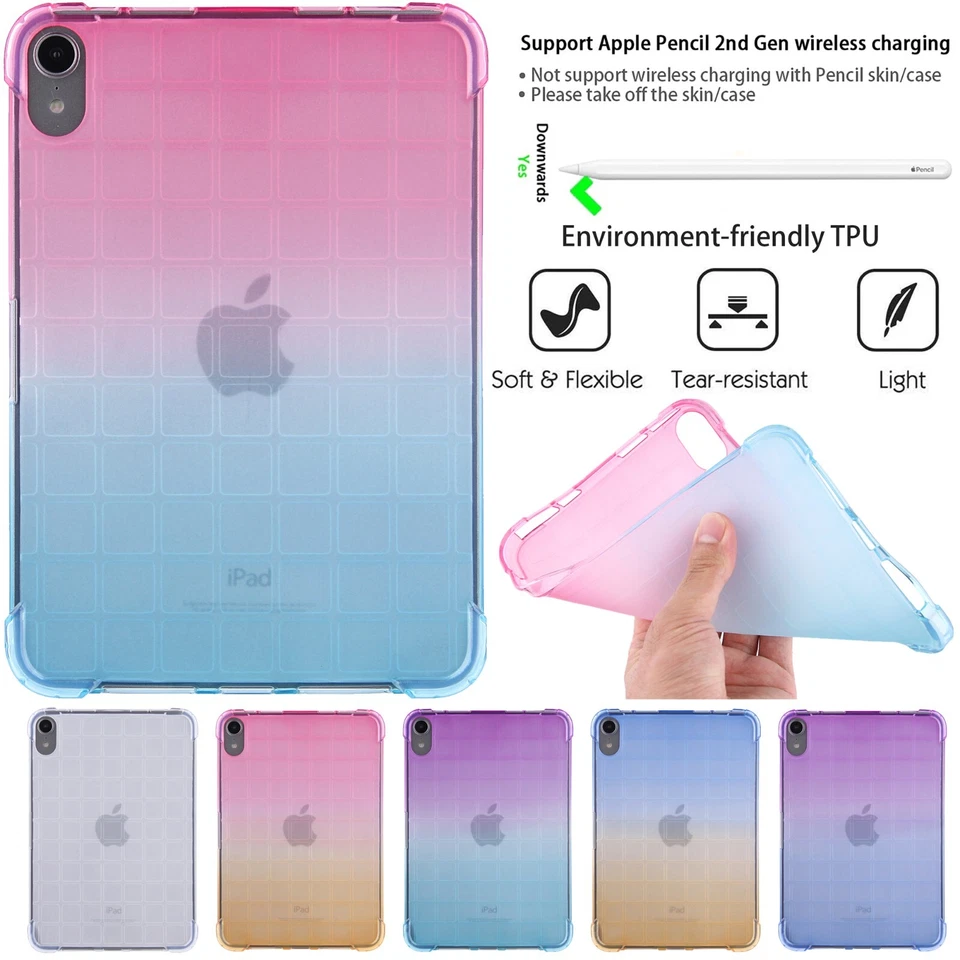 For iPad 6 7 8 9 10.2 Mini 6 8.3“5 7.9 Air Pro 11 12.9 TPU Shockproof Case Cover - Image 1 of 1