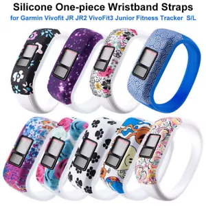 Correa de correa de reloj de silicona para repuesto de 2 bandas Garmin Vivofit 3/Vivofit JR - Imagen 1 de 34