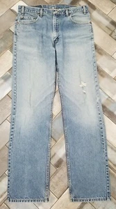 Jeans vintage Levis 505 uomo 36x34 denim sbiadito invecchiato - Foto 1 di 16
