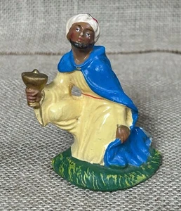 Vintage Weiser Mann Harz Figur Krippenstück Italienisch Weihnachten Religiös LESEN - Bild 1 von 7