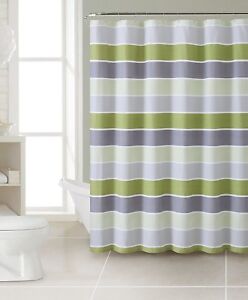 Luxury Home Cinder Cotton Shower Curtain, Green NWOP