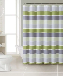 Luxury Home Cinder Cotton Shower Curtain, Green - Picture 1 of 1
