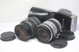 Lot of 2 Pentax TAKUMAR-F ZOOM 28-80mm F3.5-4.5 + FA F/3.5-5.6 + AF-330FTZ Flash - Picture 1 of 20