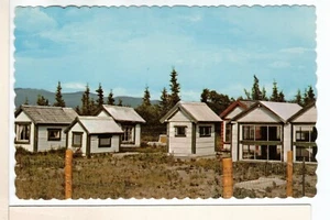 Chrome Postcard Indian Graveyard Alaska Burwash Landing Yukon Spirit Houses-BR1 - Picture 1 of 2