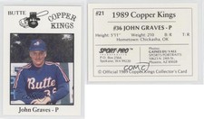 1989 Sport Pro Billings Mustangs John Graves #21
