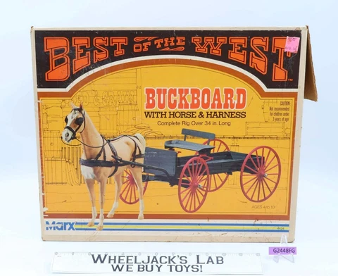 Buckboard W/Horse & Harness and Box Best Of The West Marx Action Figure Vehicle Cover