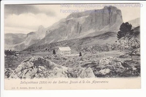 ITALIEN , PROVINZ BOZEN , SELLAJOCHHAUS , HÜTTE , SEKTION BOZEN SÜDTIROL ca1905 - Picture 1 of 2