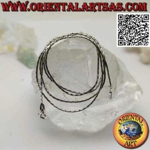Collana catenina in argento 925 ‰, maglia a snodo da 40 -45 -50 -55 -60 cm x1 mm - Imagen 1 de 6