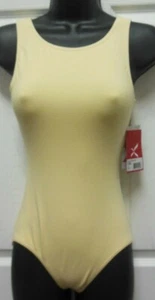 CAPEZIO TANK LEOTARD CC201 Butter Ladies sizes Cotton Spandex high neck CC201 - Picture 1 of 5