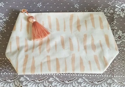 "Bolsa de viaje de maquillaje cosmético Nordstrom Beauty bolsa de lona 9,5x6"" nueva en plástico" Foto 1 de 3