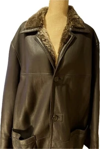 ALFRED DUNHILL PREMIUM GENUINE SHEARLING SHEEPSKIN MEN'S WINTER COAT, SIZE L - Picture 1 of 20