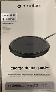 Mophie Charge Stream Pad Plus 10w Qi Fast Charge Wireless Charger Universal -