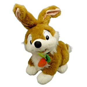 Kuschelwuschel Hase Möhre Plüsch Stofftier 40cm Braun Kaninchen Karotte Vintage - Bild 1 von 5
