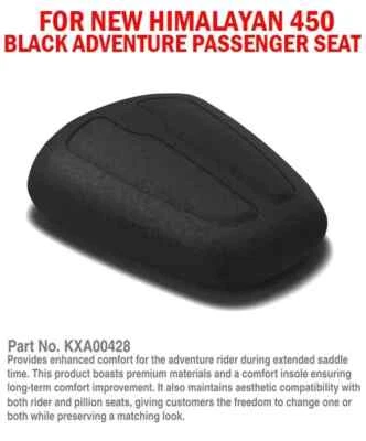 "BLACK ADVENTURE PASSENGER SEAT" FIT FOR ROYAL ENFIELD NEW HIMALAYAN450 - Image 1 of 4