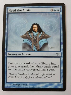 MTG Magic The Gathering Card Heed the Mists Sorcery Arcane Blue Betrayers Kamiga - Image 1 of 2