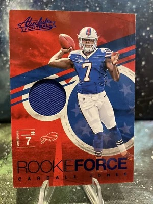 2016 Absolute Rookie Force Jerseys Blue #4 Cardale Jones - Image 1 of 4