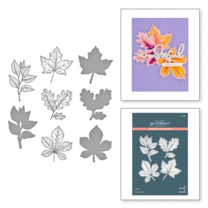 Spellbinders - Colección BetterPress Otoño - Placa de Prensa y Troquel Hojas de Otoño S - Imagen 1 de 3