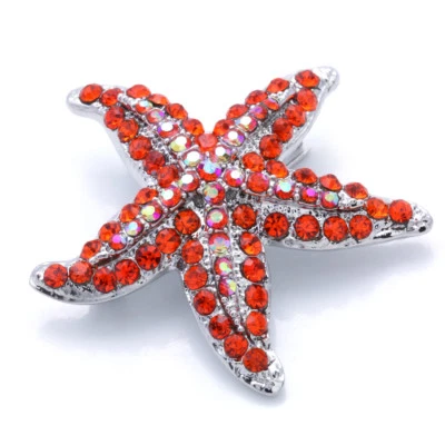 Broche prendedor naranja estrella de mar dama de honor boda novia damas joyería de moda NUEVO Foto 1 de 3
