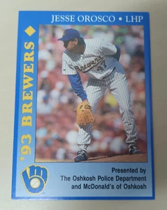 1993 Milwaukee Brewers Police Cards - Oshkosh Police Department and McDonald's.. - Picture 1 of 23