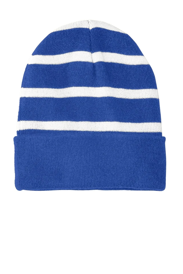 Sport-Tek Unisex Striped Beanie with Solid Band STC31 - Image 1 of 1