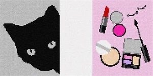 Kit combo de agujas o lona de inserto bolsa de maquillaje para gatos - Imagen 1 de 2