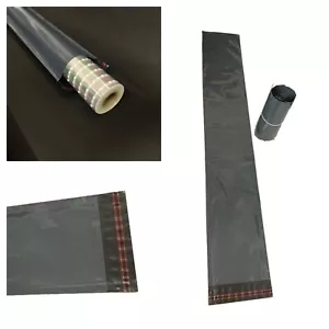 More details for grey long tube shape packaging bags plastic parcel mailing self seal 36x6 inch