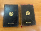 1910 Critical Essays by Ralph Waldo Emerson Volumes 1 & 2 -- Leather Covers