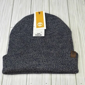 Cappello berretto Timberland con polsini Heather blu navy - uomo taglia unica nuovo con etichette $45 logo MSRP - Foto 1 di 4