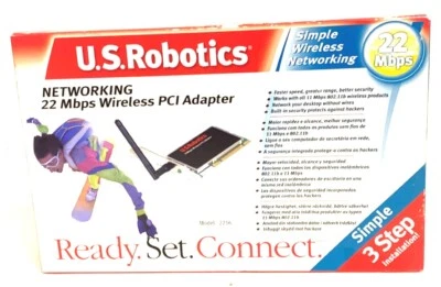 US Rebotics 22Mbps PCI Wireless Adapter 2216 USR812216 - Image 1 of 3