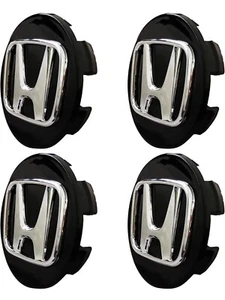 4Pcs X 69MM Honda Badge OEM Wheel Hub RimCenter Caps 2003-2011 Element Black - Picture 1 of 4