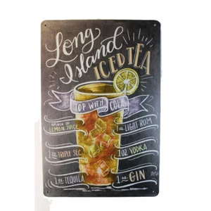 Tin Sign ICED TEA COLA Sprint Drink Bar Whisky Rustic Look - Picture 1 of 1