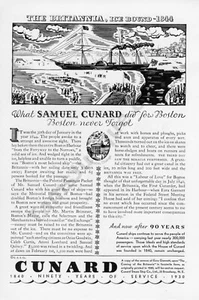 1930 Cunard Cruise Line Old Print AD Great for a collector! Boston Harbor (213) - Picture 1 of 1