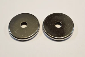 SET OF 2 NICKEL PLATED 2" CHECK RINGS LAMP PART NEW 22509NJB - Picture 1 of 4