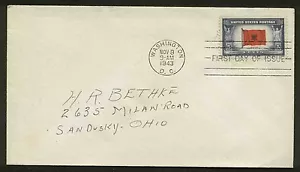 918 ALBANIA FDC WASHINGTON, DC FIRST DAY COVER - Picture 1 of 1