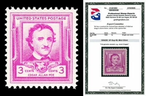 Scott 986 1949 3c Edgar Allen Poe Issue Mint Graded XF-Sup 95 NH with PSE CERT - Picture 1 of 1