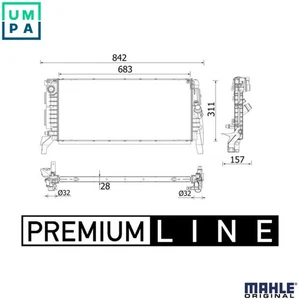 RADIATOR ENGINE COOLING CR 2201 000P FOR MINI BMW X1/Van/F48 X2/SUV/F39 2.0L - Picture 1 of 9