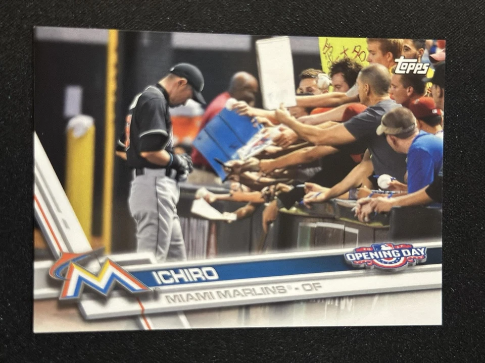 2017 Topps Opening Day #SS-7 Ichiro Stadium Signatures SSP SP Super Short Print - Image 1 of 2