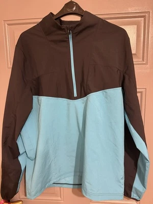 Under Armour Men’s Golf 1/4 Zip Lightweight Rain Top In Blue And Teal Size XL - Image 1 of 3