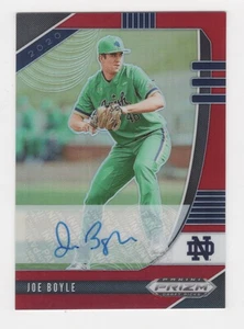 2020 PANINI PRIZM DRAFT PICKS RED PRIZM 50/50 AUTOGRAPH JOE BOYLE RAYS - Picture 1 of 2