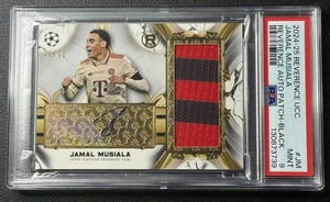 Jamal Musiala PSA 9 2024-25 Topps Reverence UCC MATCH-WORN PATCH AUTO BLACK 1/10 - Bild 1 von 2