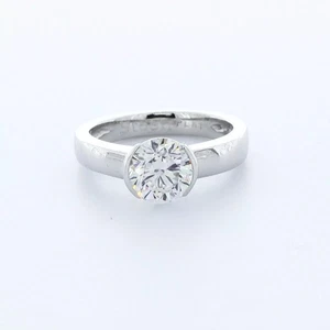 Solitär Verlobungsring klassisch Platin 1,41 ct rund Lab-gezüchtet Diamant E VS1 - Bild 1 von 20