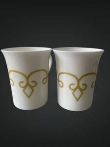 Lote de 2 curvas usadas Starbucks 2015 pergamino dorado taza diamante taza café té taza - Imagen 1 de 9