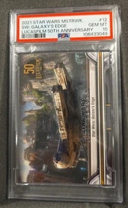 STAR WARS 2021 OBRA MAESTRA GALAXY'S EDGE LUCASFILM 50 ANIVERSARIO GRADUADO PSA 10 - Imagen 1 de 3