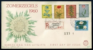 SG05B NETHERLANDS 1960 Registered FDC summer charity flowers NVPH E43 - Picture 1 of 1