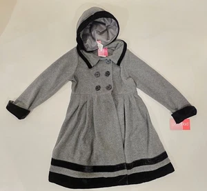 Cappotto e cappello in pile doppiopetto Good Lad bambina, grigio. Taglia 6 - Foto 1 di 7