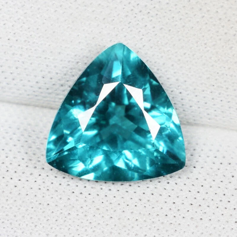 3,85 ct PRECIOSA APATITA NATURAL AZUL VERDE BRILLO Trillón Ver Vdo 8701   Foto 1 de 2