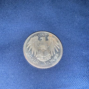 1 oz 999 argento tondo UNO ARGENTO MONARK ARALDICA AQUILA vintage - Foto 1 di 2